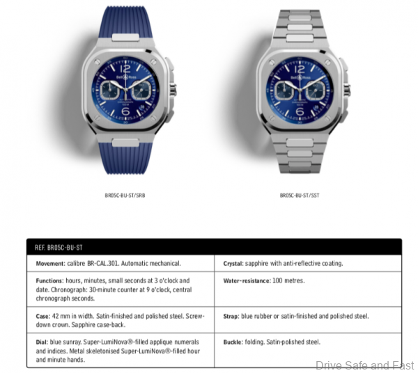 Bell & Ross BR 05 Chrono Blue Steel