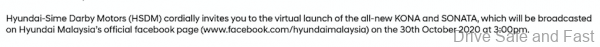 Hyundai Kona Malaysian Virtual Launch