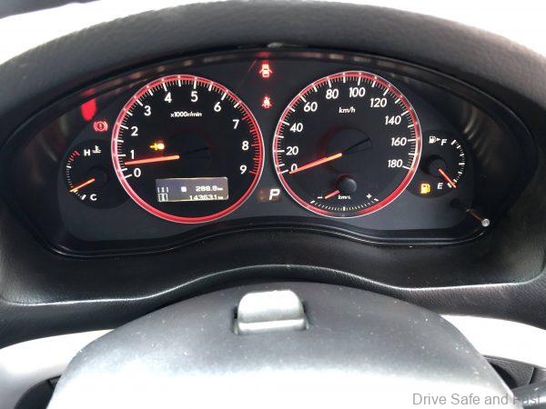 Subaru Legacy GT B4 AWD instrument cluster
