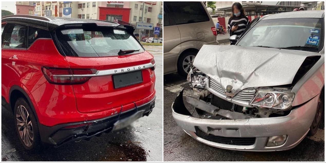 Proton X50 Rear Ended By Waja With Minimal Damage