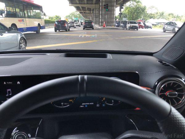 Mercedes-AMG A35 4Matic heads up display in colour