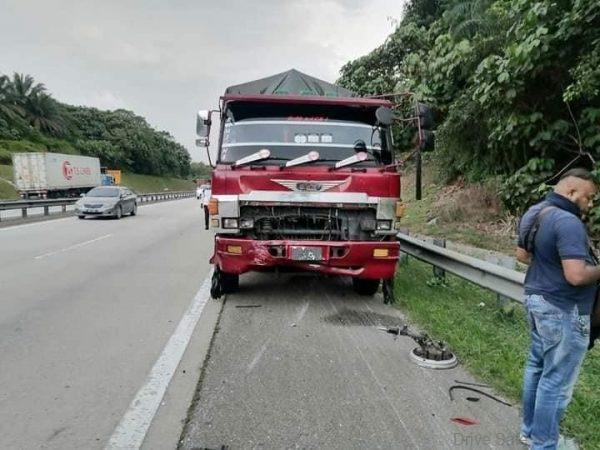 Driving in the wrong direction on the right lane of highway and hit truck and toyota rush