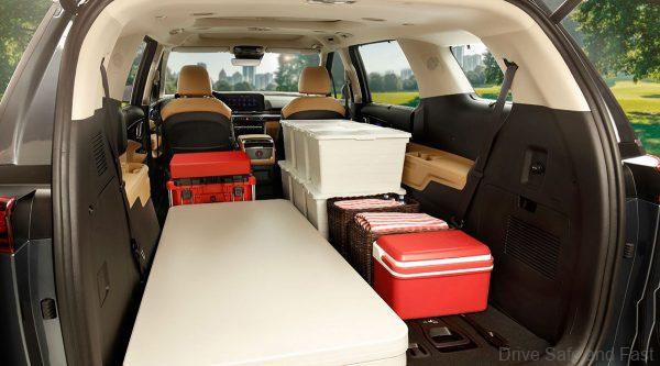 Kia Carnival 2021 Model rear cargo space