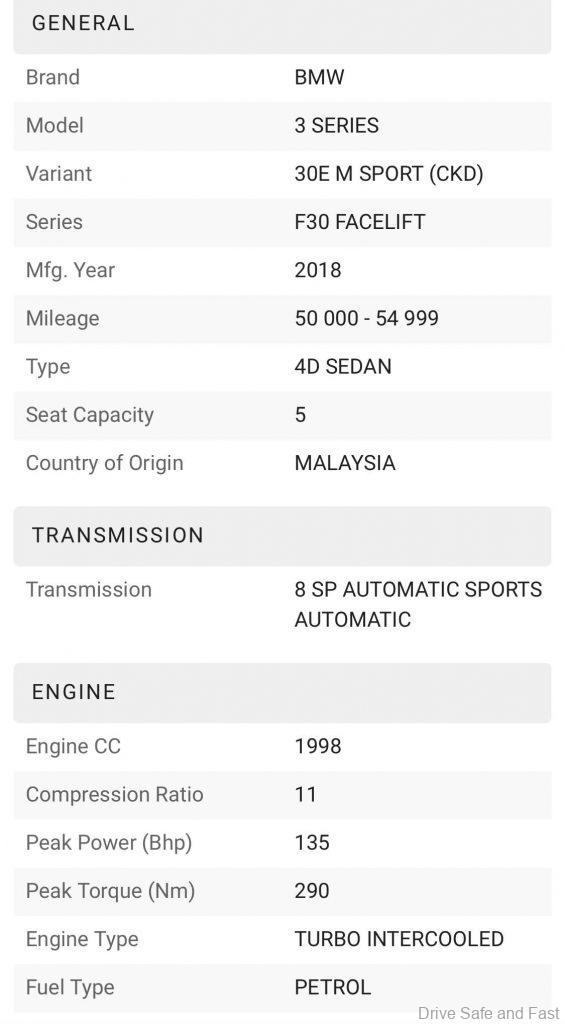 BMW 330e PHEV 2018 model used details