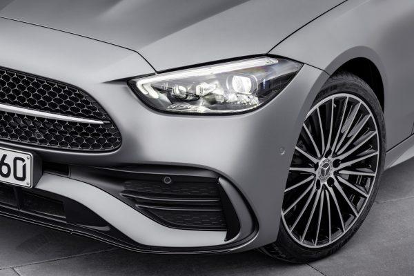 W206 Mercedes-Benz C-Class headlights up close