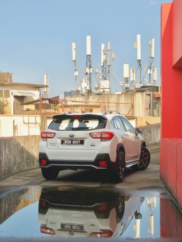 2019 Subaru XV GT Edition exterior rear ascending 2