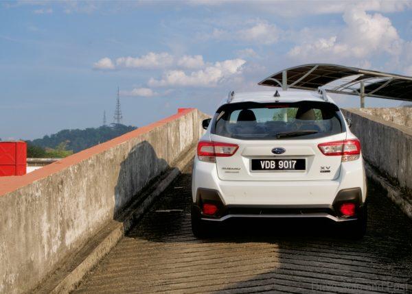 2019 Subaru XV GT Edition exterior rear ascending