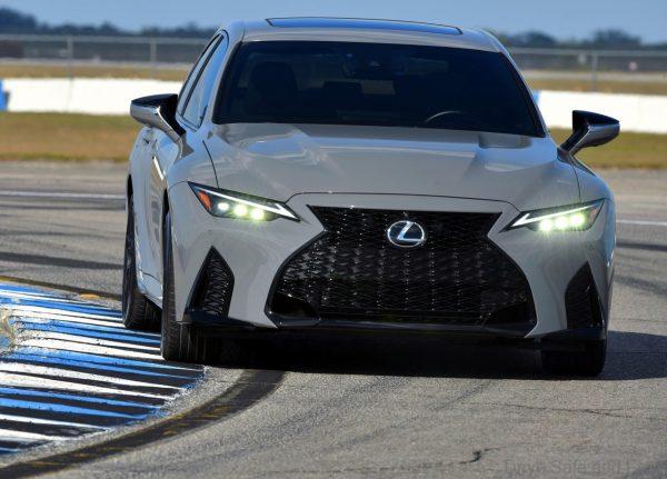 Lexus IS 500 F Sport Performance Launch Edition Front in motion