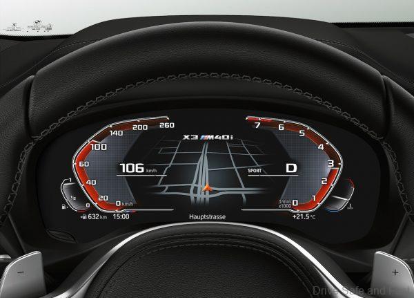 BMW X3 sDrive20i instrument cluster