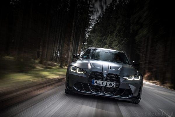 BMW M3 Competition Sedan with M xDrive in motion
