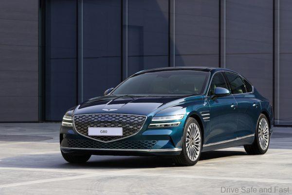 Genesis Electrified G80 Front Three Quarter View