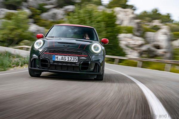2021 MINI John Cooper Works front in motion