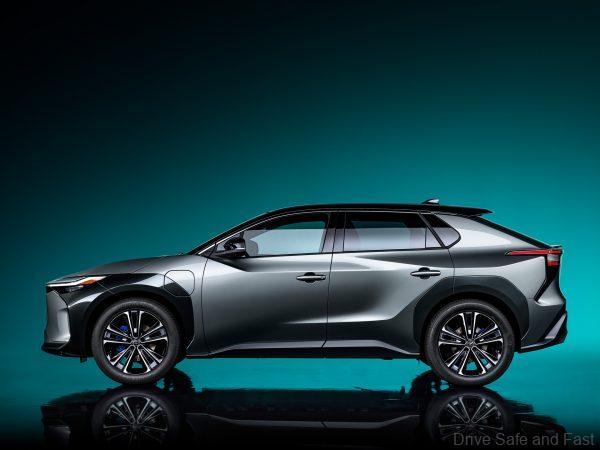 Toyota bZ4X studio shot side profile