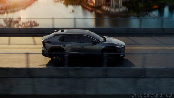 Toyota bZ4X in motion