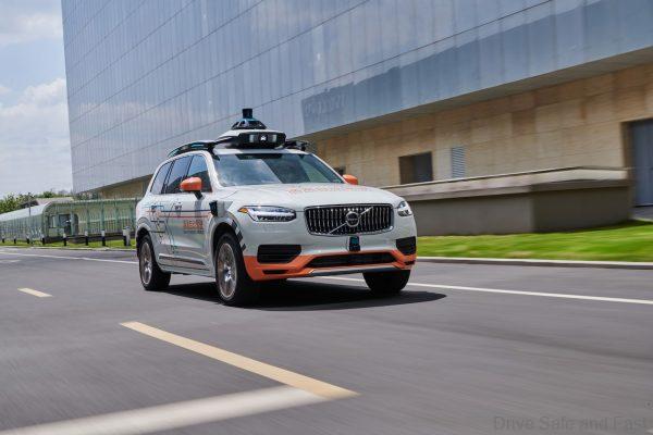 Volvo XC90 DiDi Self Driving Car In Motion