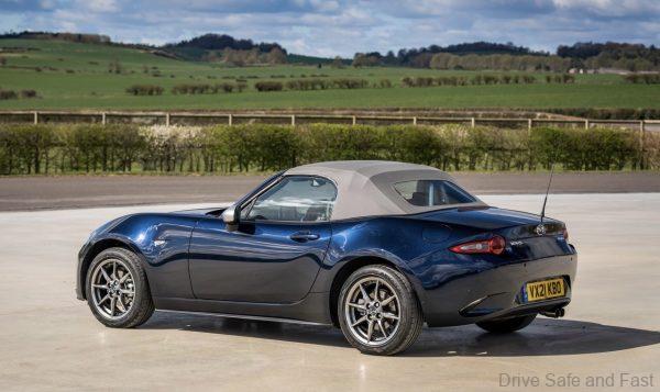 2021 Mazda MX-5 Sport Venture Rear Three Quarter View Exterior