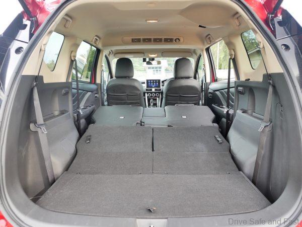 Mitsubishi Xpander seats folded flat