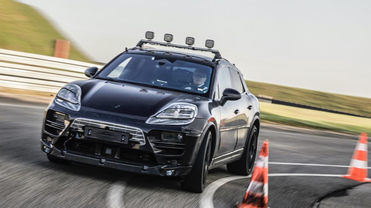 All-electric porsche macan prototype