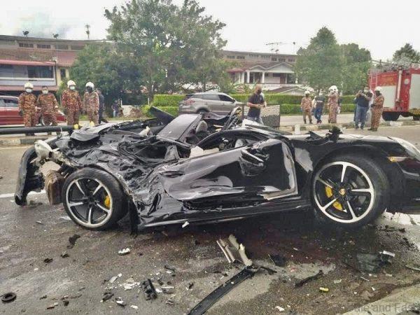 Porsche 911 Accident With Toyota