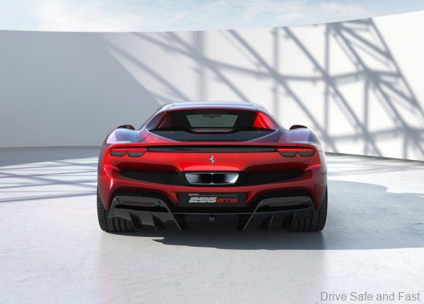 Ferrari 296 GTB Rear view studio photo