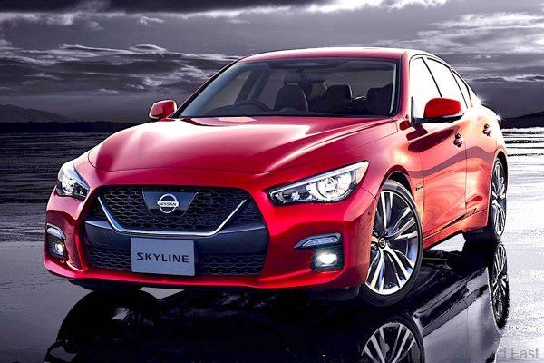 Nissan Skyline sedan red