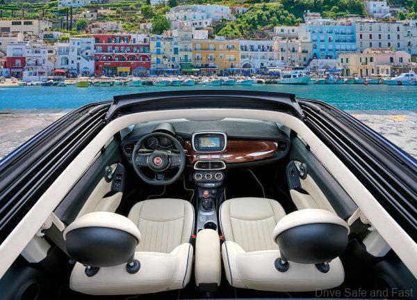 Fiat 500X Yachting top down