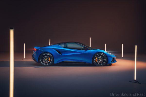 Lotus Emira Side Profile In Studio