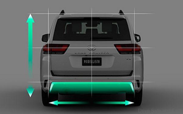 Modellista parts for Land Cruiser 3D sketch of rear