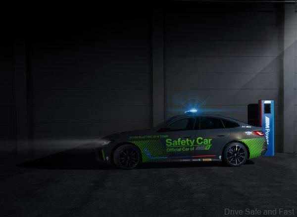 BMW i4 M50 MOTOE Safety Car side profile