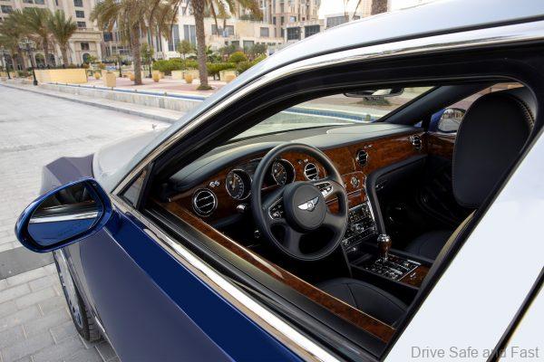 Bentley Mulsanne Grand Limousine In Blue driver compartment