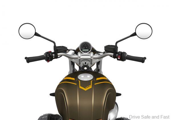 POV Studio Shot BMW R nineT Scrambler Kalamata Metallic Matte with Tape