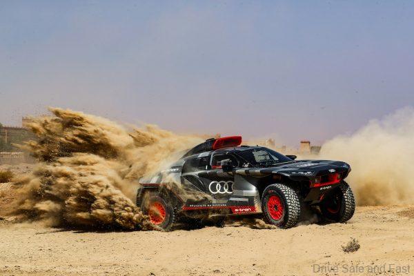 Audi RS Q e-tron Dakar Test Morocco in motion