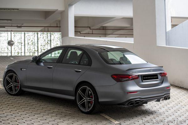 Mercedes-AMG E63 S rear 3 quarter