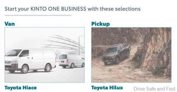 Toyota Kinto Business options