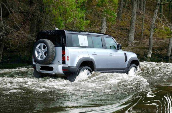 Land Rover Defender stream crossing