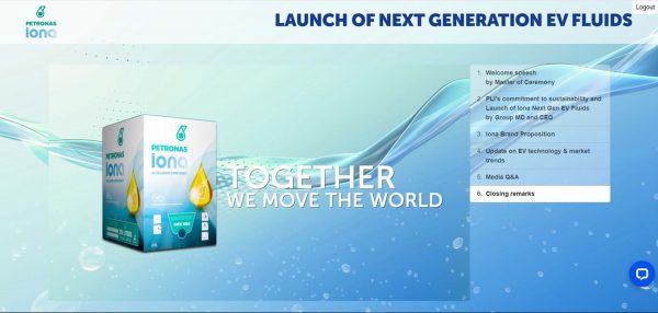 Petronas Launches 2nd Generation iona Fluids For EV
