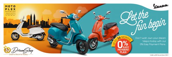 Vespa Now Available On Dreamshop With 0% Easy Payment