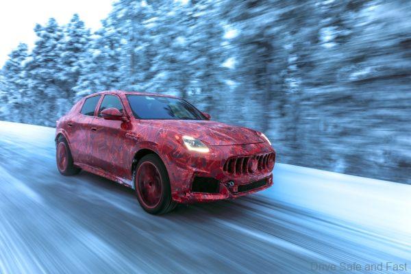 Winter testing conditions for the Maserati Grecale Prototype