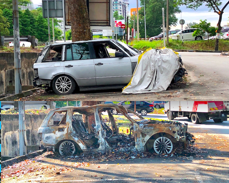 How Did A Parked Accident Car Become A Burnt Wreck