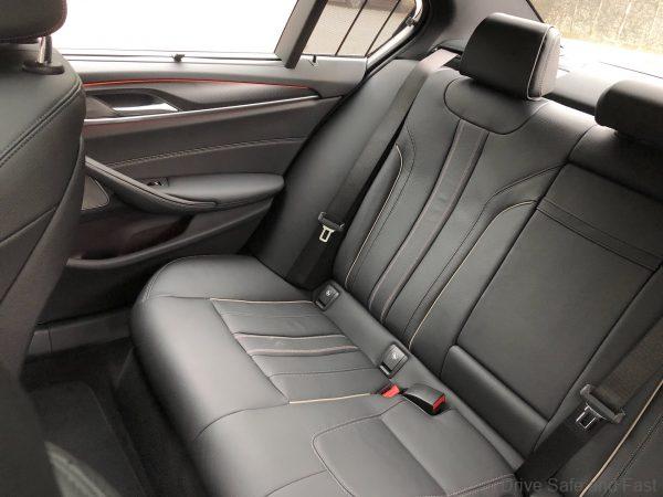 BMW 530i M-Sport rear seat