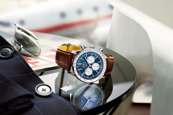 Breitling Navitimer B01 Chronograph 46_blue dial and brown alligator leather strap_Ref. AB0137211C1P1_RGB