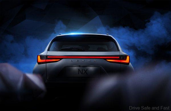 Lexus NX Teaser from the rear