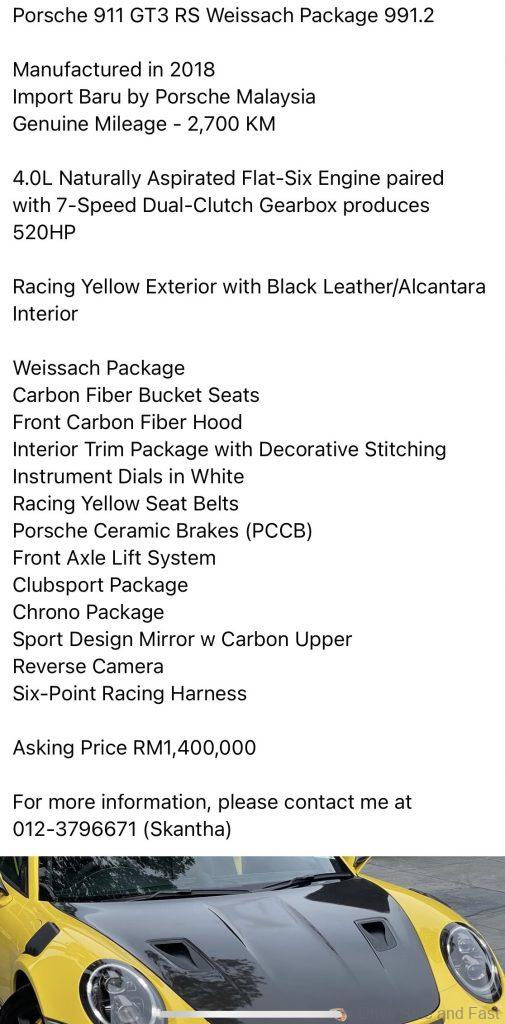 Weissach Package Porsche For Sale