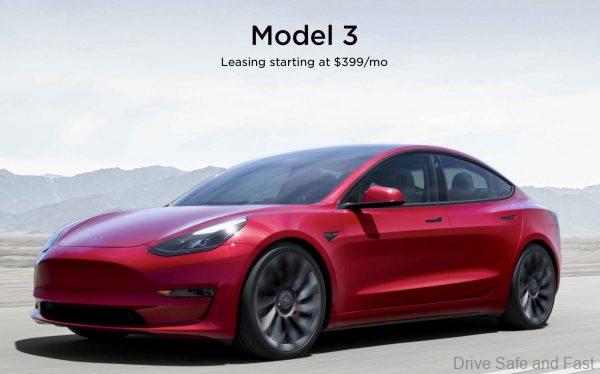 Tesla Model 3 Lease Starting At US$399, Imagine That Right Here