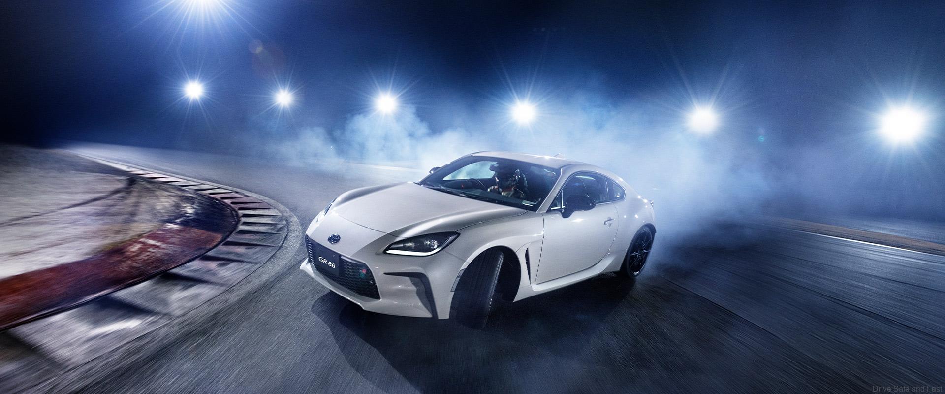 toyota gr86 drifting on track