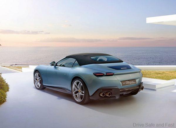 Ferrari Roma Spider with soft top up
