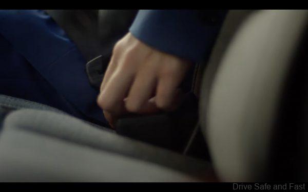 safety belt fastening in a Volvo for life campaign promo