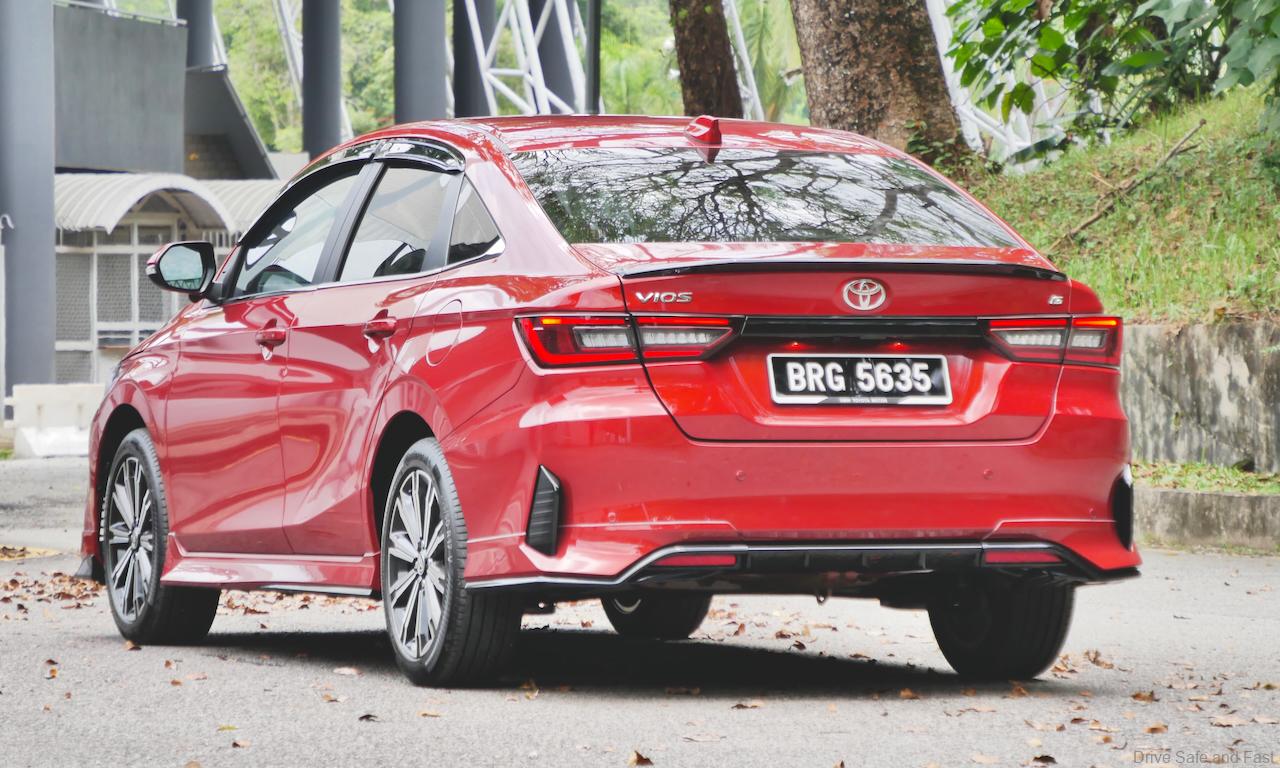 toyota vios from the rear