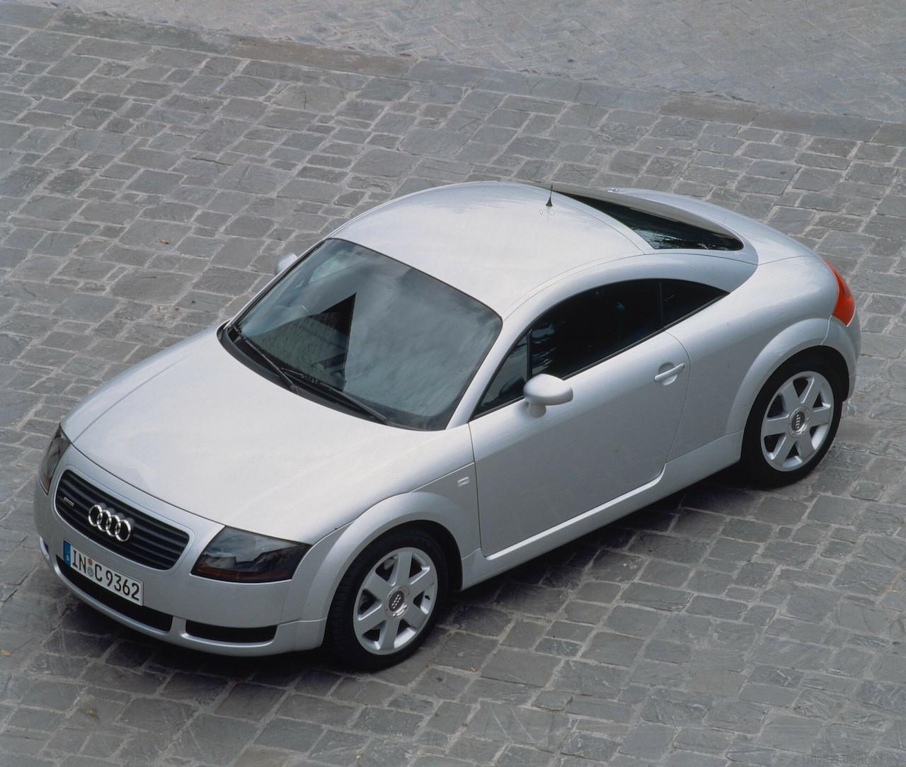 The first-generation Audi TT Coupé (silver, image 2).
