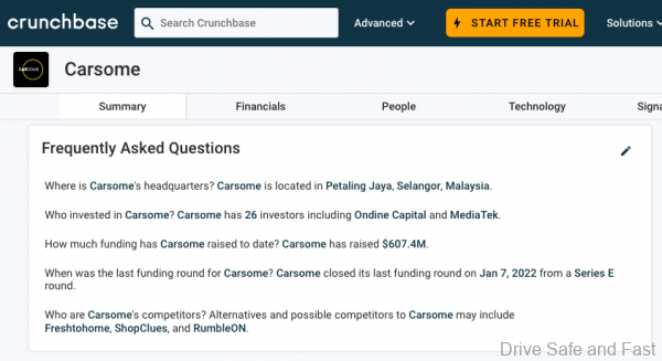 Carsome Crunchbase
